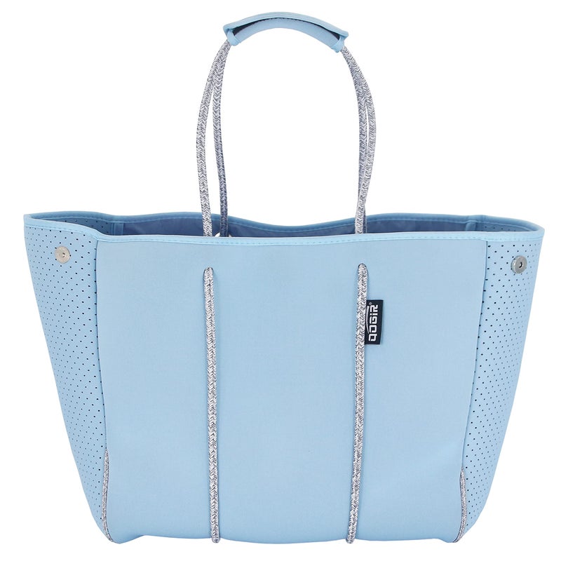 QOGiR Neoprene Multipurpose Beach Bag Tote with Inner Zipper Pocket (Light Blue, X-Large) - Image 4