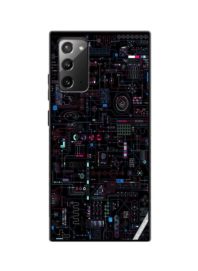 VR CREATIVE Protective Case Cover For Samsung Galaxy Note20 5G Circuit Board Design Multicolour - Image 1
