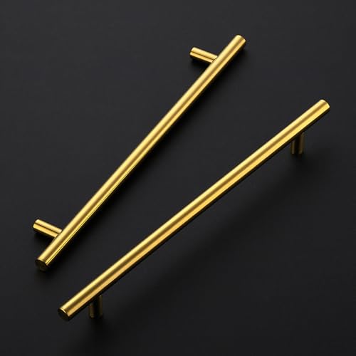 JOY DECOR 5 Pack 11310 Inch Cabinet Pulls Kitchen Cabinet Handles with 834 Inch Hole Center Brushed Brass Cabinet Hardware Stainless Steel Kitchen Drawer Pulls 224mm Hole Centers - Image 3