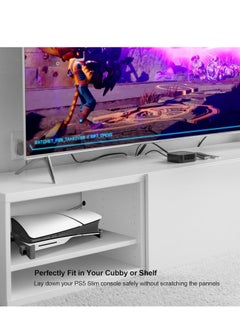 JYS Stand for PS5 Slim Console Horizontal Bracket Holder Compatible with PlayStation 5 Slim Disc and Digital Edition  - Image 3