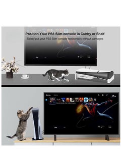 JYS Stand for PS5 Slim Console Horizontal Bracket Holder Compatible with PlayStation 5 Slim Disc and Digital Edition  - Image 5