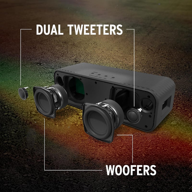 كليبشا Klipsch The Detroit Portable Bluetooth Speaker with dual 1" tweeters and 3" woofers, IP67 dust and waterproof rating, 20 hours of playtime for a premium live concert experience - Image 5
