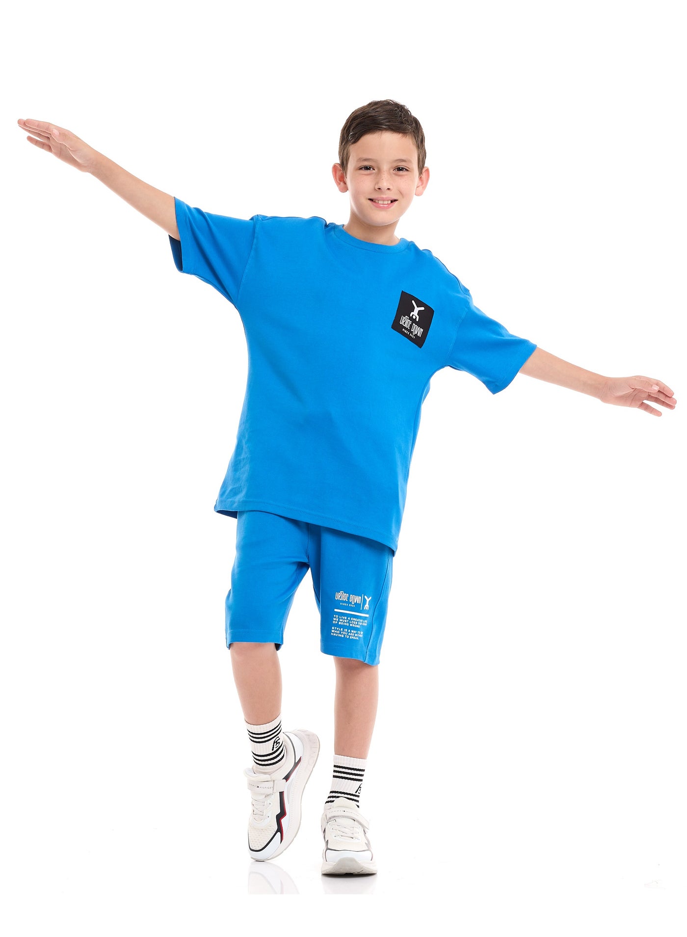 victor and jane Boys 2-Piece Comfy Set: T-Shirt & short