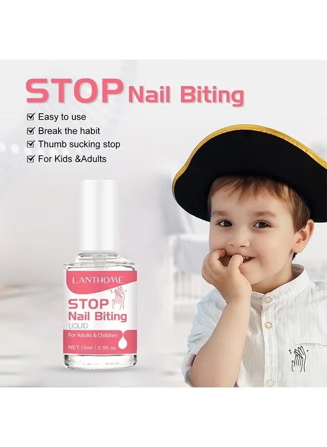 Lanthome Stop Nail Biting Liquid，Nail Biting Treatment for Kids, Natural Thumb Sucking Pain Relief for Kids, Bitters, Plant Extracts (15ml) - Image 3