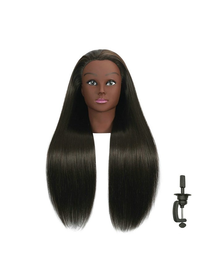 QACIEH Acieh 30 Inch 20% Real Human Hair Mannequin Head With Stand For Hairdresser Practice Manikin Cosmetology Doll Training Head Braiding Styling Curling Cutting Display  - Image 1