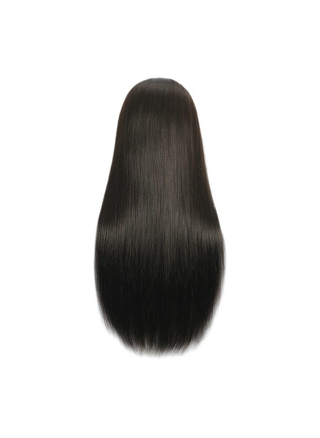 QACIEH Acieh 30 Inch 20% Real Human Hair Mannequin Head With Stand For Hairdresser Practice Manikin Cosmetology Doll Training Head Braiding Styling Curling Cutting Display  - Image 4