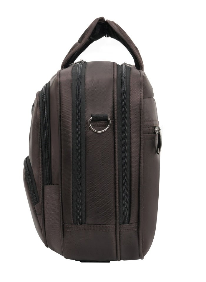 Stargold Laptop Bag, Premium 15.6" Business Briefcase With Multiple Compartments, Padded Shoulder Strap, And Water-Resistant Material, Brown  - Image 3