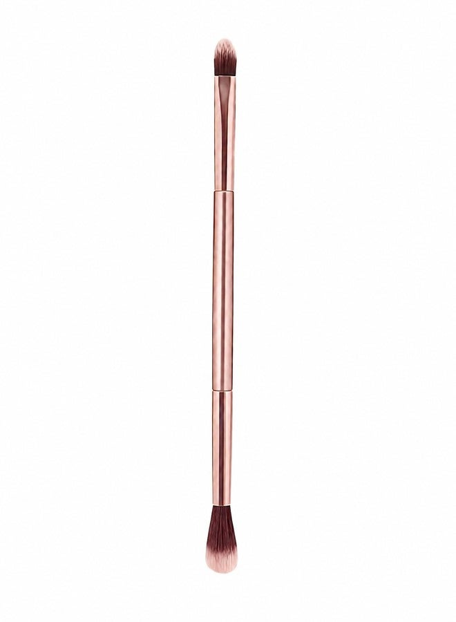 Keli 2 in 1 Dual Ended Eyeshadow Brush - Professional Blending & Precision Smudger Cosmetic Brush for Eye Makeup, Concealer, Eyebrow, Nose Contour, Soft Synthetic Bristles Brush for Women - Image 1