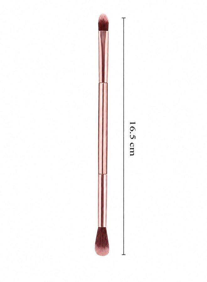 Keli 2 in 1 Dual Ended Eyeshadow Brush - Professional Blending & Precision Smudger Cosmetic Brush for Eye Makeup, Concealer, Eyebrow, Nose Contour, Soft Synthetic Bristles Brush for Women - Image 2