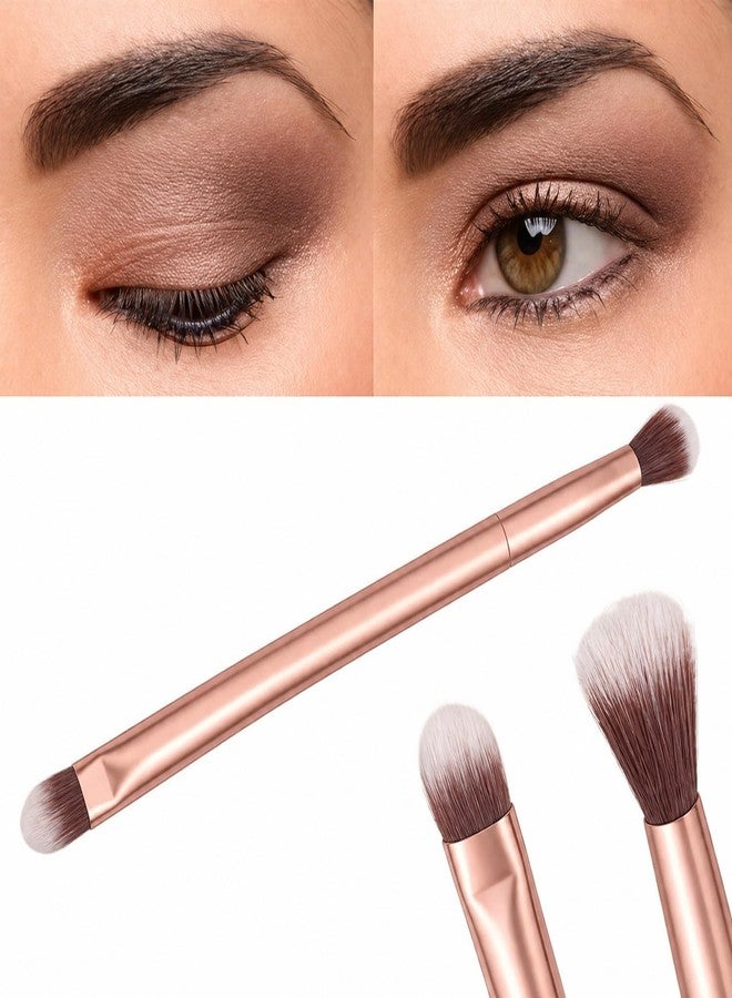 Keli 2 in 1 Dual Ended Eyeshadow Brush - Professional Blending & Precision Smudger Cosmetic Brush for Eye Makeup, Concealer, Eyebrow, Nose Contour, Soft Synthetic Bristles Brush for Women - Image 5