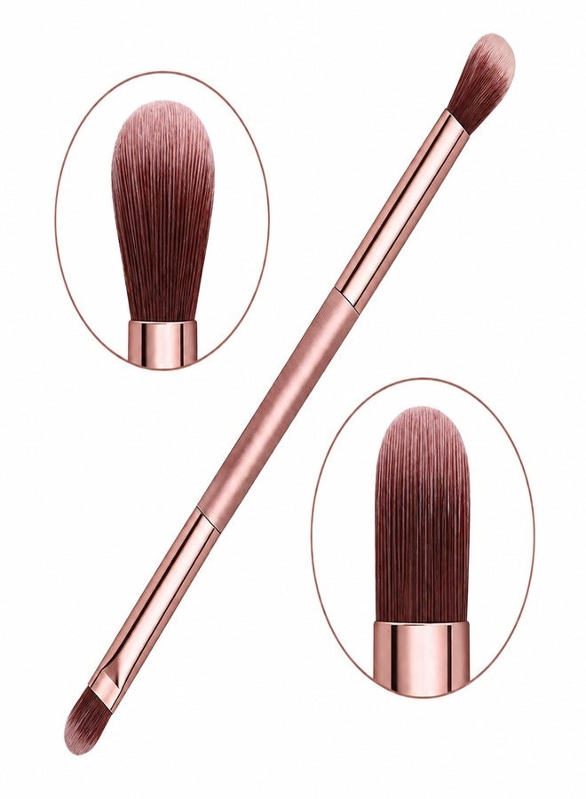 Keli 2 in 1 Dual Ended Eyeshadow Brush - Professional Blending & Precision Smudger Cosmetic Brush for Eye Makeup, Concealer, Eyebrow, Nose Contour, Soft Synthetic Bristles Brush for Women - Image 3