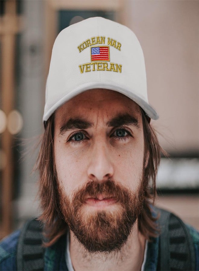 Speedy Pros Baseball Cap American Veteran Korean War A Embroidery Acrylic Dad Hats for Men & Women Strap Closure Navy - Image 2