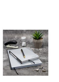 Pukka Pad Pukka Pads A5 Casebound Silver Notebook Pukka Pad A5 Silver Notebook with Ribbon Casebound Hard Cover 192 Pages 90gsm Ref RULA5  - Image 3
