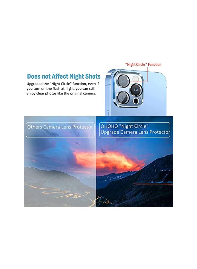 Zaboon Pack] Compatible With Iphone 13 Pro Max/Iphone 13 Pro Camera Lens Protector Tempered Glass,[Case Friendly][Scratch-Resistant][Easy Installation] - Black Circle (13 Pro Max/13 Pro, Clear) - Image 4