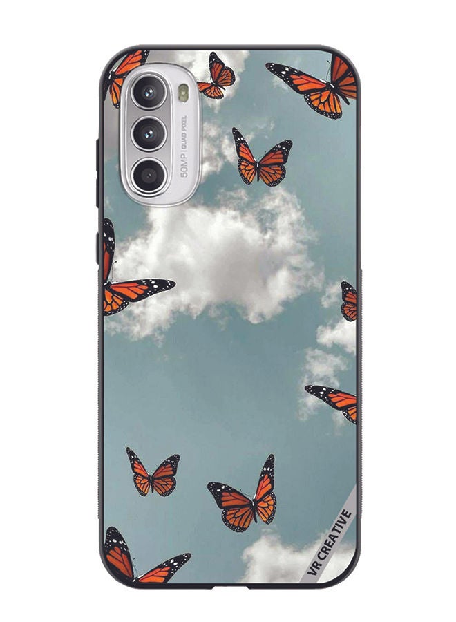 VR CREATIVE Protective Case Cover For Motorola Moto G82 Butterfly Design Multicolour - Image 1