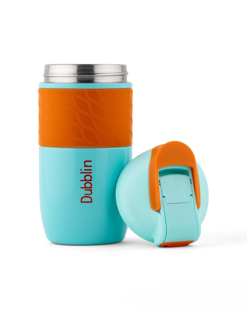 DUBBLIN Insta Stainless Steel Tea & Coffee Mug | Double Wall Vacuum Insulated Travel Mug with Handle & Leak-Proof Lid | Wide Mouth Tumbler Thermo Flask- Keeps Hot 6 Hrs & Cold 12 Hrs, 520ML- Blue - Image 5