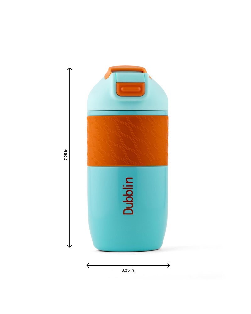 DUBBLIN Insta Stainless Steel Tea & Coffee Mug | Double Wall Vacuum Insulated Travel Mug with Handle & Leak-Proof Lid | Wide Mouth Tumbler Thermo Flask- Keeps Hot 6 Hrs & Cold 12 Hrs, 520ML- Blue - Image 2