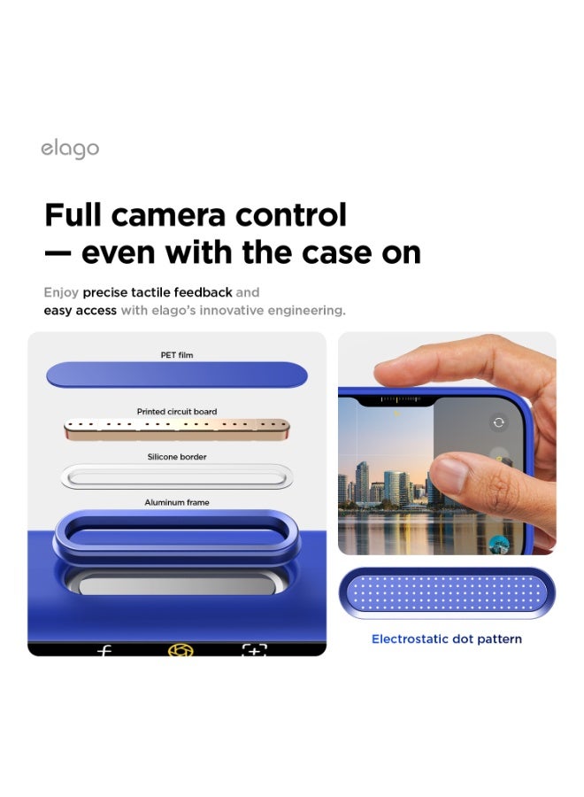 Elago Magnetic Liquid Silicone for iPhone 17 Pro MAX case cover [Camera Control Button Cover] compatible with MagSafe Shockproof - Cobalt Blue - Image 3