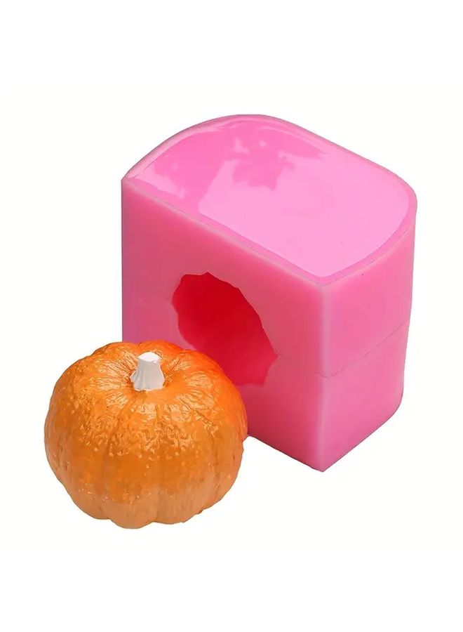 Large 3D Halloween Pumpkin Silicone Mold for Fondant Chocolate Candle Making - Image 2