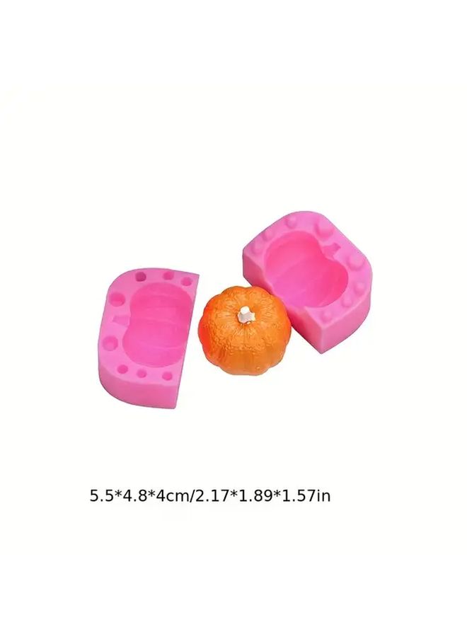 Large 3D Halloween Pumpkin Silicone Mold for Fondant Chocolate Candle Making - Image 4