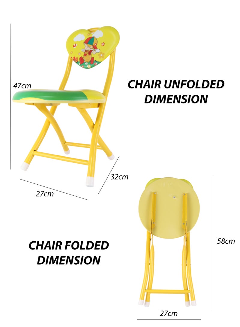 توشيونيكس كرسي أطفال قابل للطي مع مقعد إسفنجي بوسادة صرير - كرسي محمول وخفيف الوزن للأطفال الصغار، كرسي أنشطة صغير سهل الطي للأطفال، معدات سفر، أثاث الحضانة وغرفة اللعب، كرسي ألعاب للأطفال يصدر صريرًا للاستخدام الداخلي والخارجي - متوفر بألوان وتصميمات مختلفة، كرسي صوتي للأعمار من 1 و2 و3 و4 و5 سنوات - Image 2