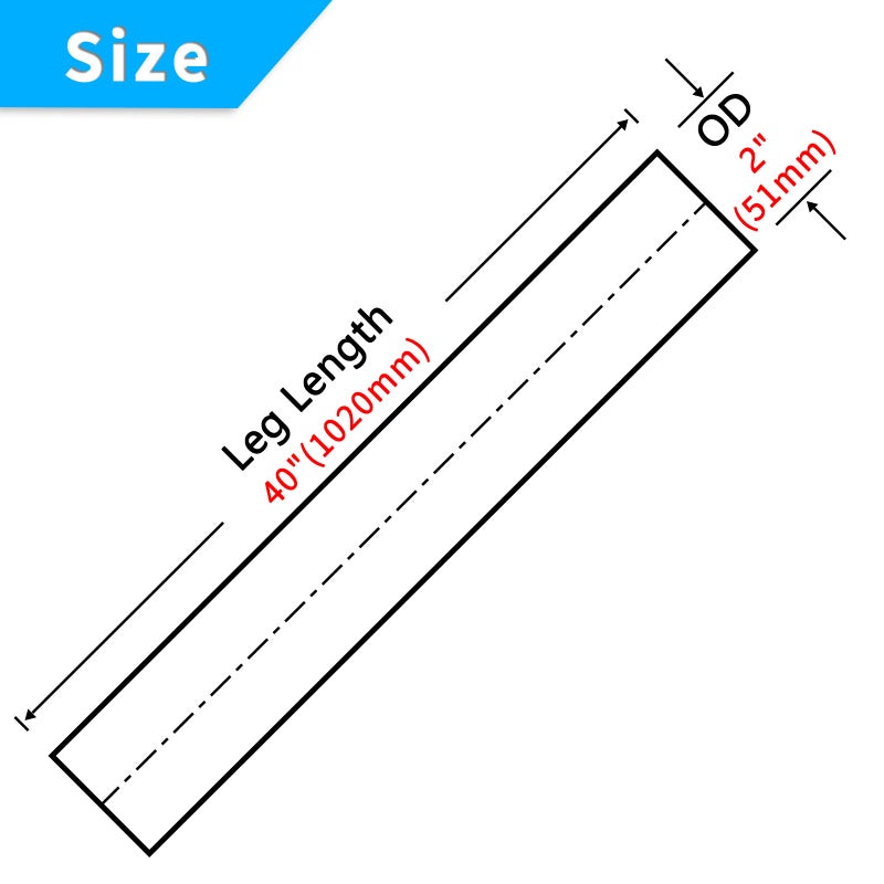 FGJQEFG 2 Inch Straight DIY Custom Mandrel Exhaust Pipe Tube Pipe, 40 Inch Length, 2'' OD Mandrel Straight Pipe, T304 Stainless Steel, Universal Fitment - 1PC - Image 2