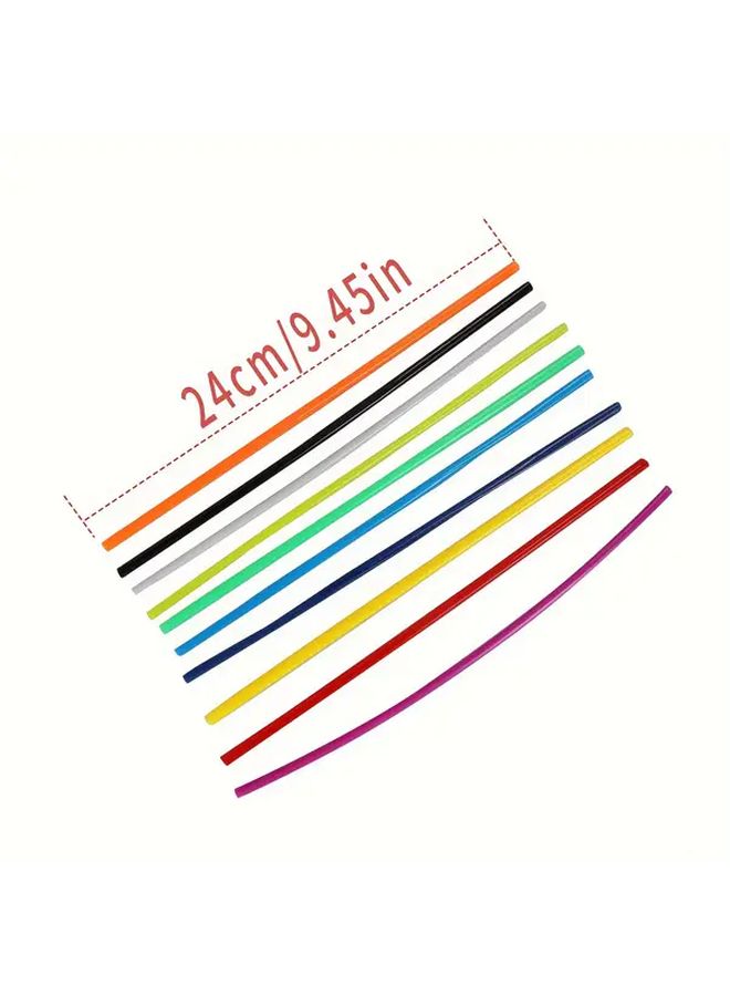 Motorcycle Wheel Spoke Protector Rim Skin Decorative Strip Yellow 36pcs - Image 2