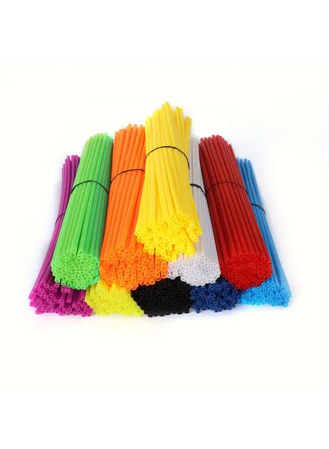 Motorcycle Wheel Spoke Protector Rim Skin Decorative Strip Yellow 36pcs - Image 5