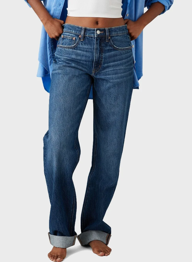 American Eagle Low Rise Straight Jeans