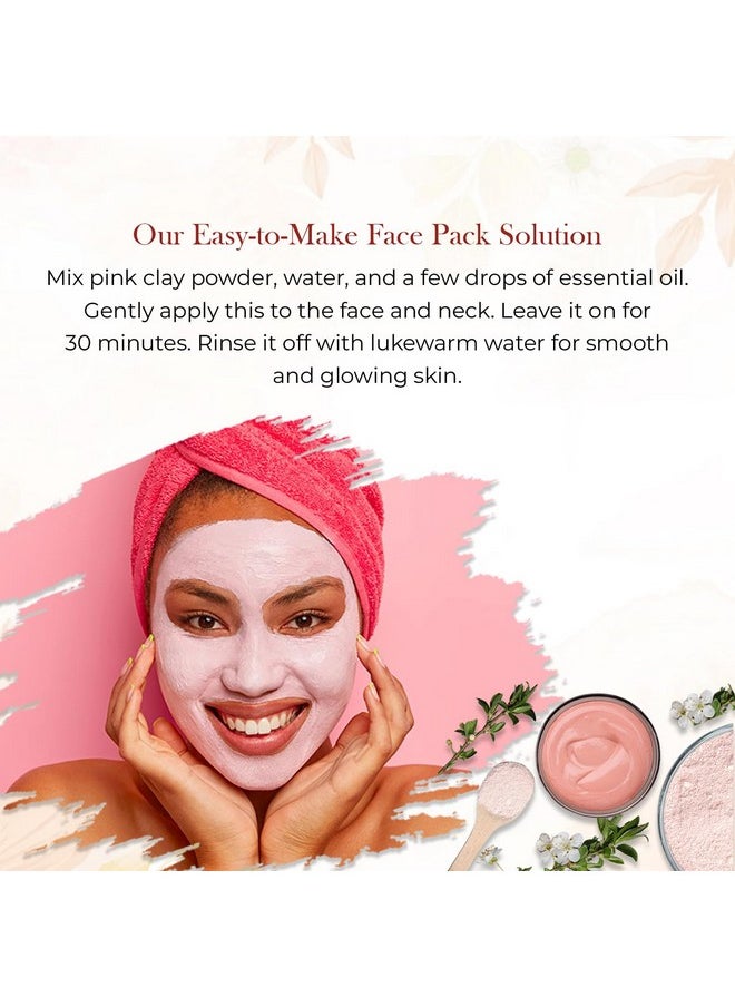 Mirintz - Mirintz 100% Pink Clay Powder | (100 gms) Pink Clay Mask for Face | Hydrating & Exfoliating Face Mask | Perfect for Natural DIY Skin Cleansers, Masks & Scrubs | Pink Clay Face Masks Skincare - Image 1