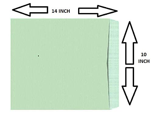 NSSP 14x10 Inch Cloth Line Courier Cover, Green Envelopes for Office Letter Document (Pack of 50) - Image 3