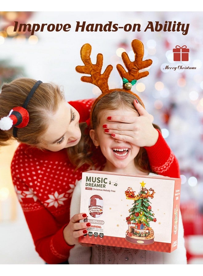 RoWood Miniature House Kit,Wooden Music Box,Diy Miniature Dollhouse Kits For Adults To Build,Collectible Building Home Decor,Gift For Kids Teens Family On Christmas Birthday - Melody Tree - Image 4