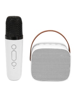 DIGI CORE Mini Karaoke Machine Portable Speaker Bluetooth Karaoke Speaker With Wireless Mic For Kids And Adults Mini Wireless Speaker For Indoor And Outdoor Party And Birthday Bluetooth Speaker White  - Image 1