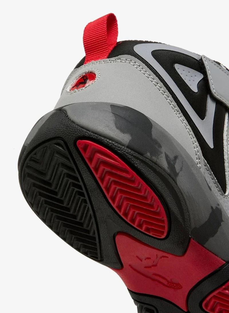 Shaq BLACK Boys Hook & Loop Basketball School Shoes for Men | Best Price UAE