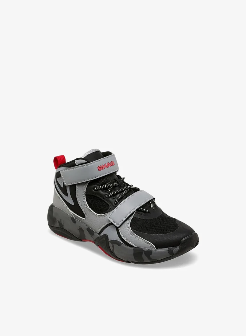 Shaq BLACK Boys Hook & Loop Basketball School Shoes for Men | Best Price UAE