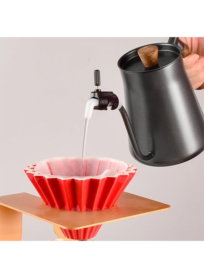 صب فوق غلاية القهوة قطرة-منفذ - قطرة ملحقات صانع القهوة، محول منفذ طويل، تدفق قابل للتعديل صب وعاء القهوة السيليكون - Image 5