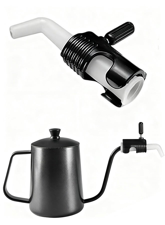 صب فوق غلاية القهوة قطرة-منفذ - قطرة ملحقات صانع القهوة، محول منفذ طويل، تدفق قابل للتعديل صب وعاء القهوة السيليكون - Image 1