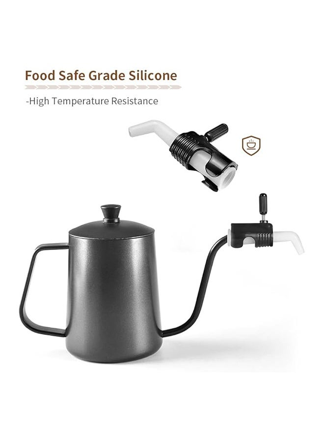 صب فوق غلاية القهوة قطرة-منفذ - قطرة ملحقات صانع القهوة، محول منفذ طويل، تدفق قابل للتعديل صب وعاء القهوة السيليكون - Image 3