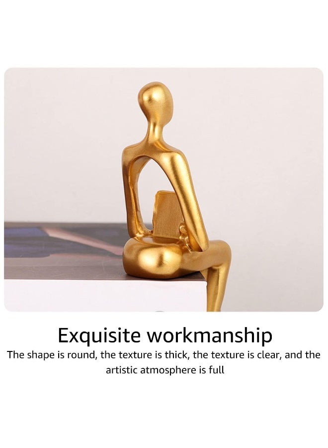 general Modern Home Decor Thinker Statues, 3pcs Resin Abstract Sitting Sculpture Home Decorations for Bookshelf Living Room Office Desk Shelf Coffee Table - Image 5