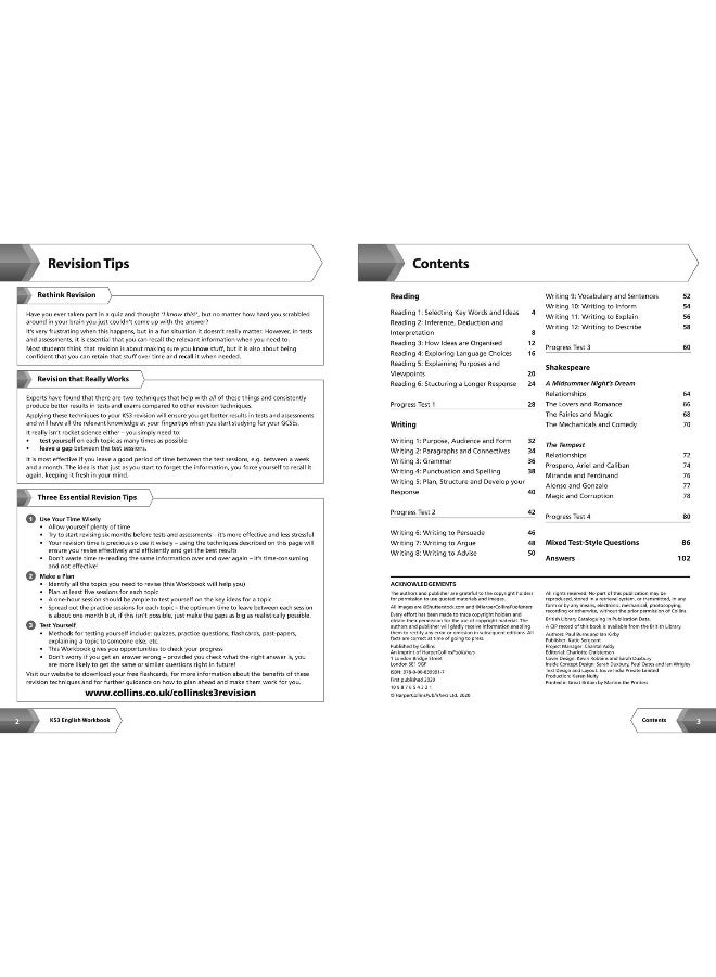 Ks3 English Workbook Ideal For Years 7 8 And 9 Collins Ks3 Revision By Collins KS3 Paperback - Image 3