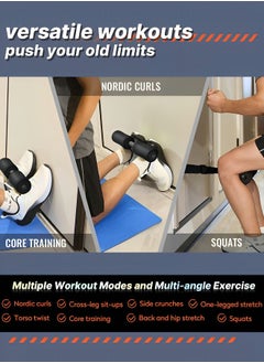 GROIC Sit Up Exercise Equipment, Hamstring Curl Strap Machine, Door Sit Up Bar for Home Gym or Home Workout Portable and Adjustable Workout Bar and Sit Up Foot Holder  - Image 3