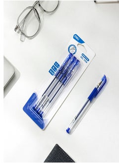 Deli Deli Blue Gel Pen Pack of 12 Ideal for Student Office Use  - Image 4