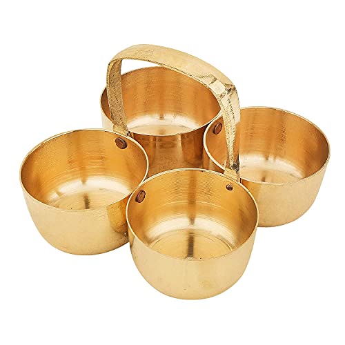 GUG 100% Pure Brass Chopda Chandan Roli Chopda, Chawal-Akshat-Haldi, Kumkum Box Chopda for Gift and Pooja Decorative Purpose Item - Image 2