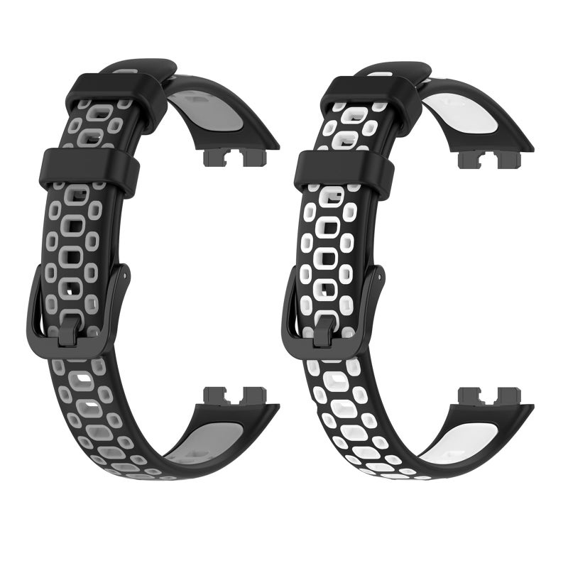 Ahlan 2 Pack TPU Replacement Straps Compatible with Huawei Band 10/9/8 – Breathable Soft Smartwatch Bands - Image 1