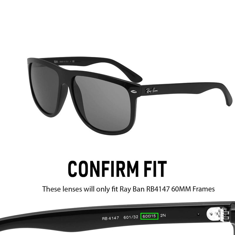 IKON LENSES IKON LENSES Replacement Lenses for RB4147 60mm Ray Ban (Polarized) - Fits RayBan RB 4147 60mm Sunglasses (Black/Grey)  - Image 3