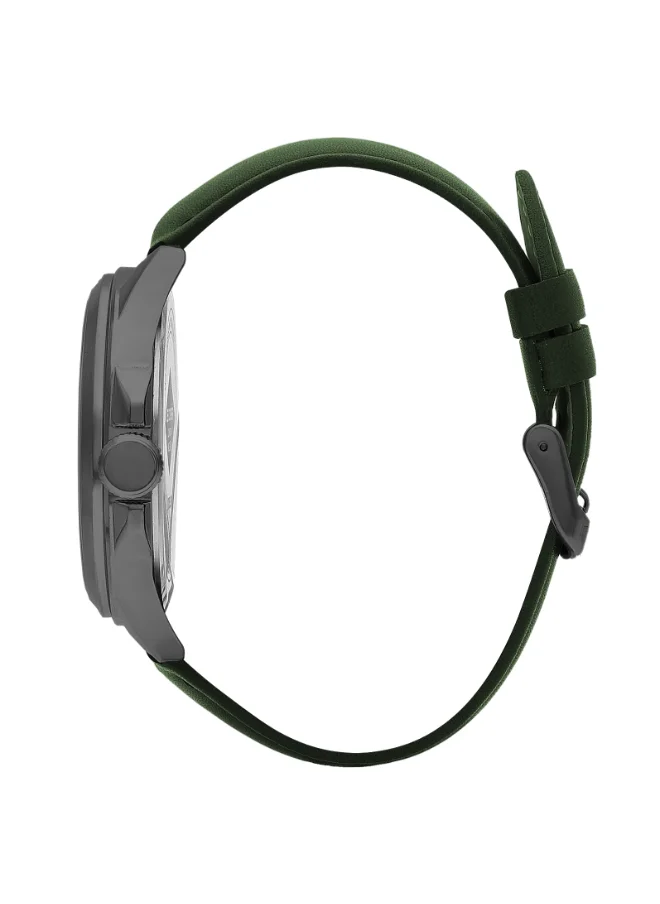 Lee Cooper Lee Cooper LC07858.077 Men's Analog Display Watch & Leather Strap Green