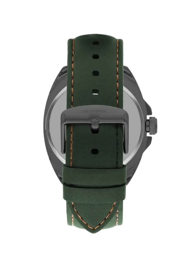 Lee Cooper Lee Cooper LC07858.077 Men's Analog Display Watch & Leather Strap Green