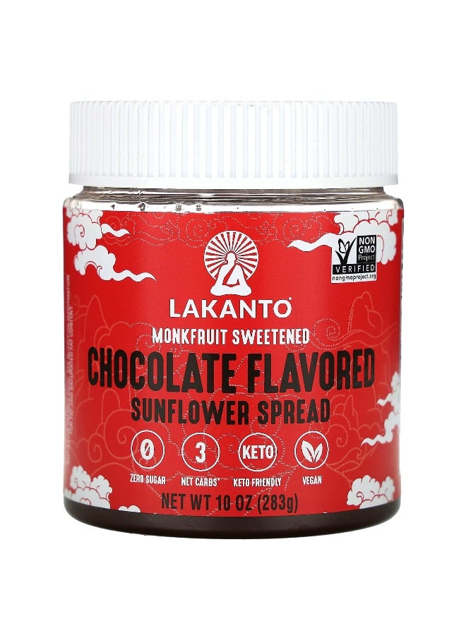 LAKANTO Lakanto, Monkfruit Sweetened Sunflower Spread, Chocolate, 10 oz (283 g)  - Image 1
