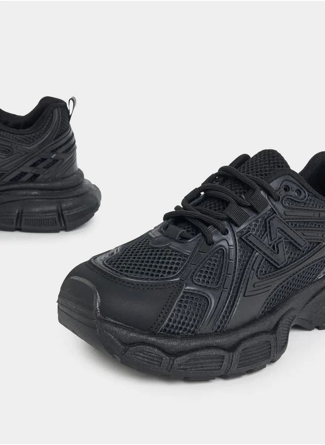 Styli Mesh Web Design Chunky Sneakers