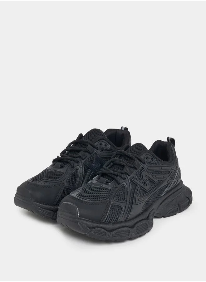 Styli Mesh Web Design Chunky Sneakers